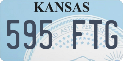 KS license plate 595FTG