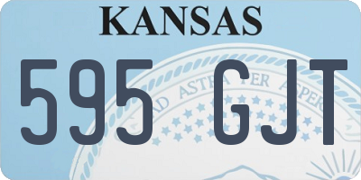 KS license plate 595GJT