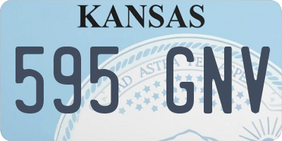 KS license plate 595GNV