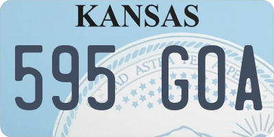 KS license plate 595GOA