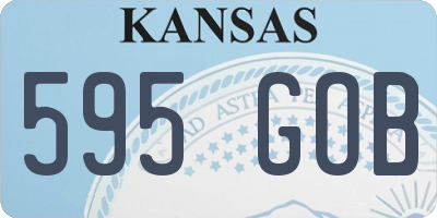 KS license plate 595GOB