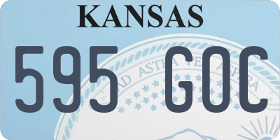 KS license plate 595GOC