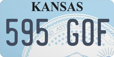 KS license plate 595GOF