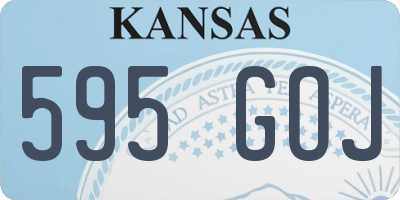 KS license plate 595GOJ