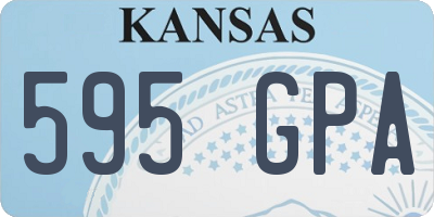 KS license plate 595GPA