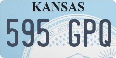 KS license plate 595GPQ