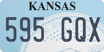 KS license plate 595GQX