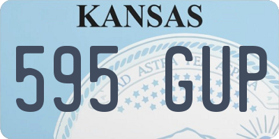 KS license plate 595GUP