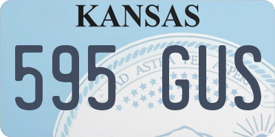 KS license plate 595GUS