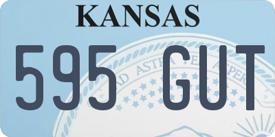 KS license plate 595GUT
