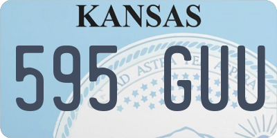 KS license plate 595GUU