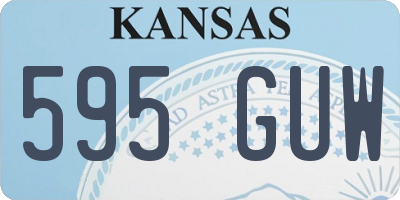KS license plate 595GUW