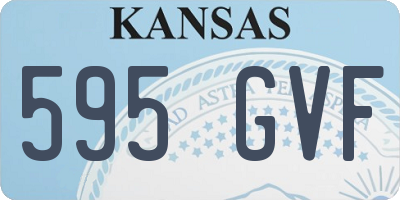 KS license plate 595GVF