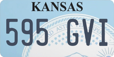 KS license plate 595GVI