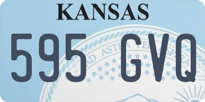 KS license plate 595GVQ