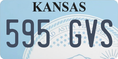 KS license plate 595GVS