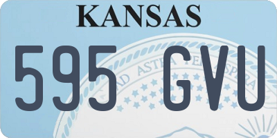 KS license plate 595GVU