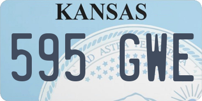 KS license plate 595GWE