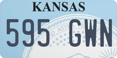 KS license plate 595GWN