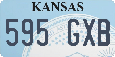 KS license plate 595GXB