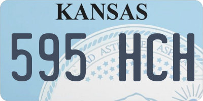 KS license plate 595HCH