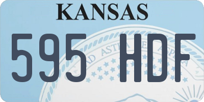KS license plate 595HDF