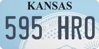KS license plate 595HRO