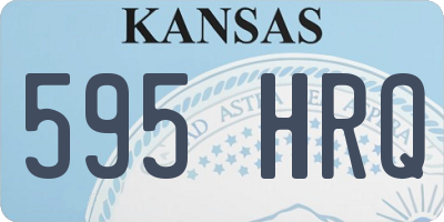 KS license plate 595HRQ