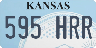 KS license plate 595HRR