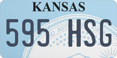 KS license plate 595HSG