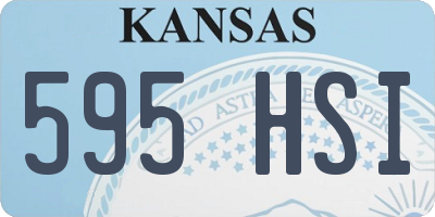KS license plate 595HSI