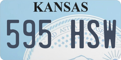 KS license plate 595HSW