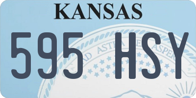 KS license plate 595HSY