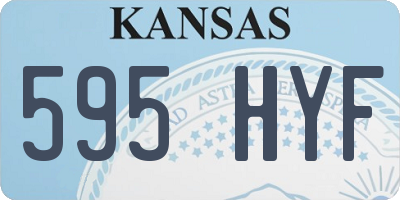 KS license plate 595HYF