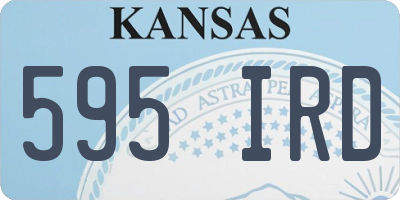 KS license plate 595IRD