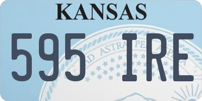 KS license plate 595IRE