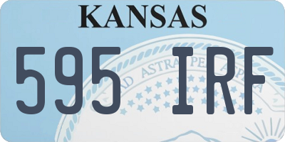 KS license plate 595IRF