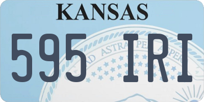 KS license plate 595IRI