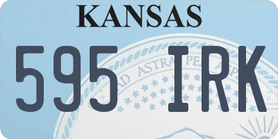 KS license plate 595IRK