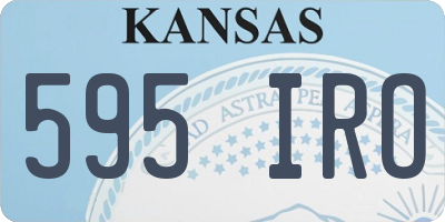 KS license plate 595IRO