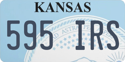 KS license plate 595IRS