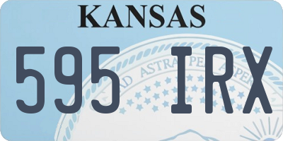 KS license plate 595IRX
