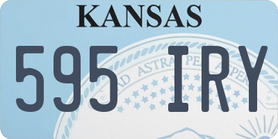 KS license plate 595IRY