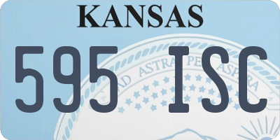 KS license plate 595ISC