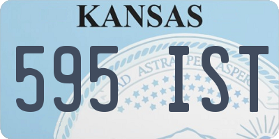 KS license plate 595IST