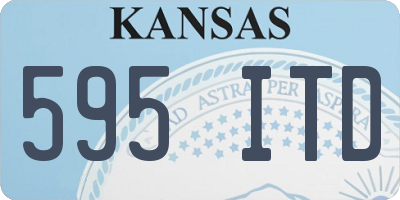KS license plate 595ITD
