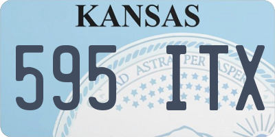 KS license plate 595ITX