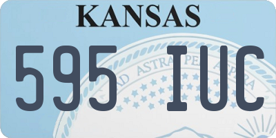 KS license plate 595IUC