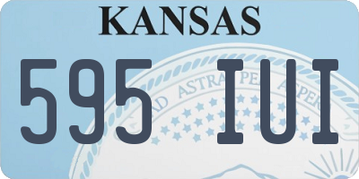 KS license plate 595IUI