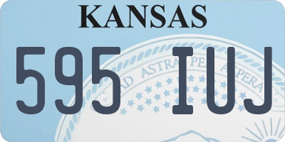 KS license plate 595IUJ